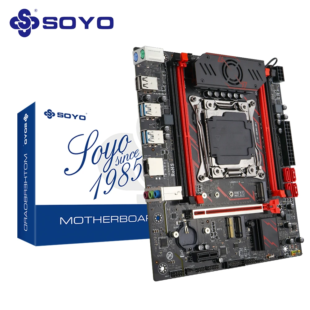 SOYO X99 Gaming Motherboard Set C612 Chipset TPM2.0 Pin with E5 2680 V4 CPU & DDR4 16G (2*8G) 2133MHz RAM PCIE3.0 for Desktop PC - Image 2