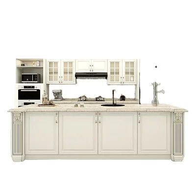 Novos designs de armários de cozinha modulares de madeira com alta qualidade