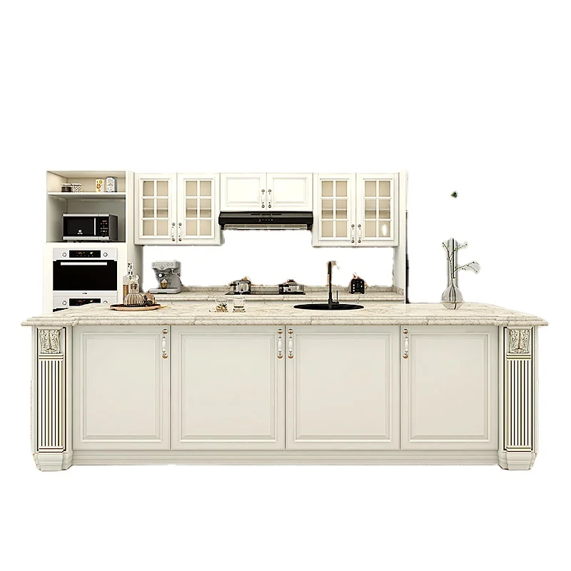 Novos designs de armários de cozinha modulares de madeira com alta qualidade
