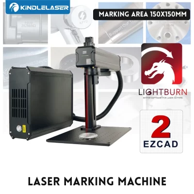 Máquina de marcação a laser de fibra 20W S5 2 em 1 gravador portátil para joias de metal couro de alta precisão de grau comercial