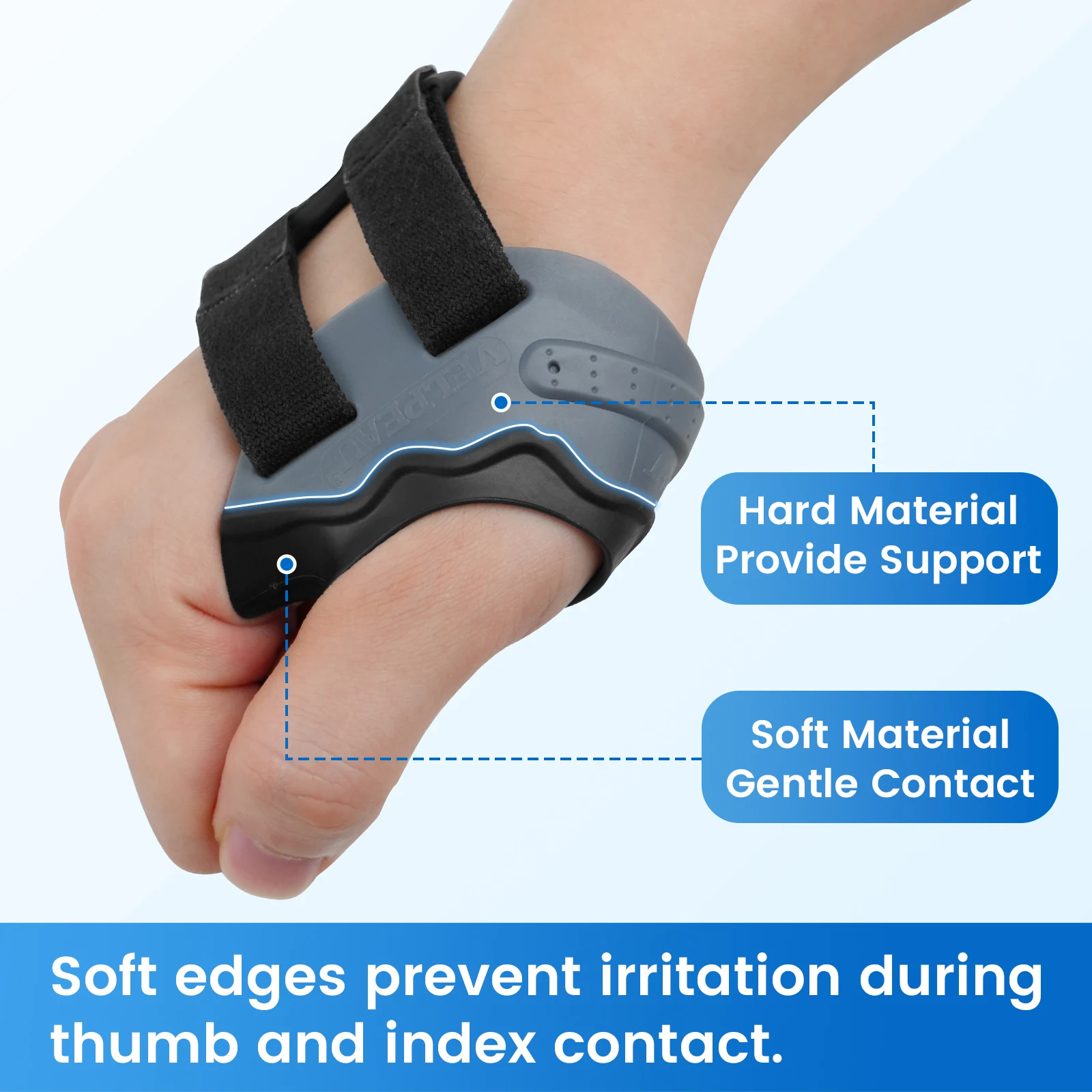 Cinta de polegar VELPEAU CMC para dor e suporte de artrite, com alta elasticidade e alça de pulso antiderrapante, tala de polegar confortável - Image 3