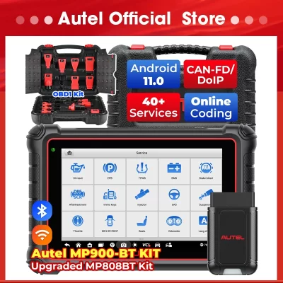 Autel-Varredor diagnóstico automotivo, Autel MP900-BT Kit, OBD1, OBD2, ferramentas da varredura, DoIP CANFD, MP900, BT, OE, codificação do ECU, atualizado do MP808BT pro