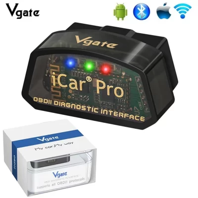 Vgate-Pro Car Ferramenta de Diagnóstico Original, elm327, V2.3, OBD2, WiFi, Android, IOS, BT3.0, BT4.0, ODB2, Scanner