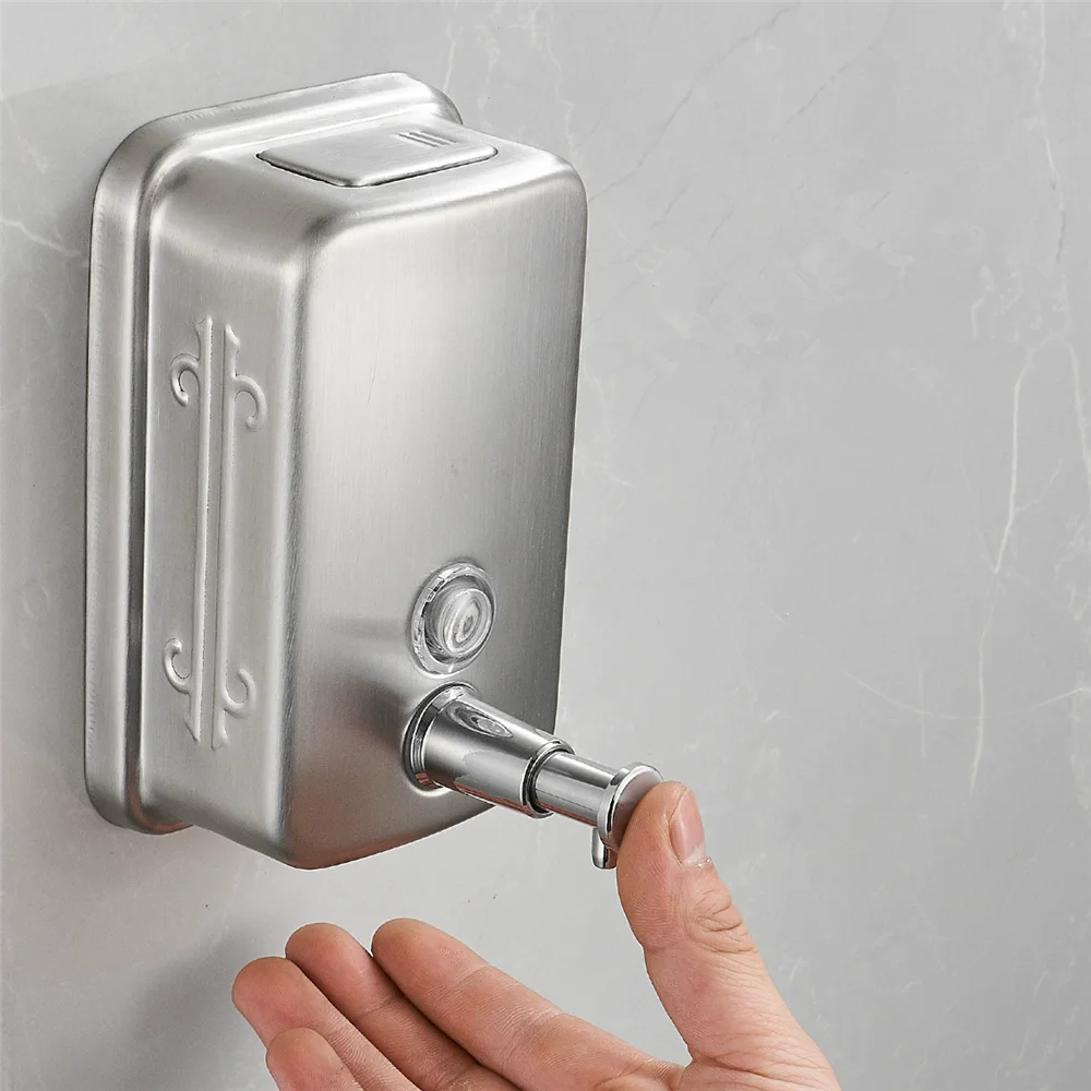 Dispensador de sabão de ouro rosa montado na parede antigo banheiro mão dispensador de sabão líquido/dispensador de sabão de cozinha sus 304 garrafas de shampoo - Image 5