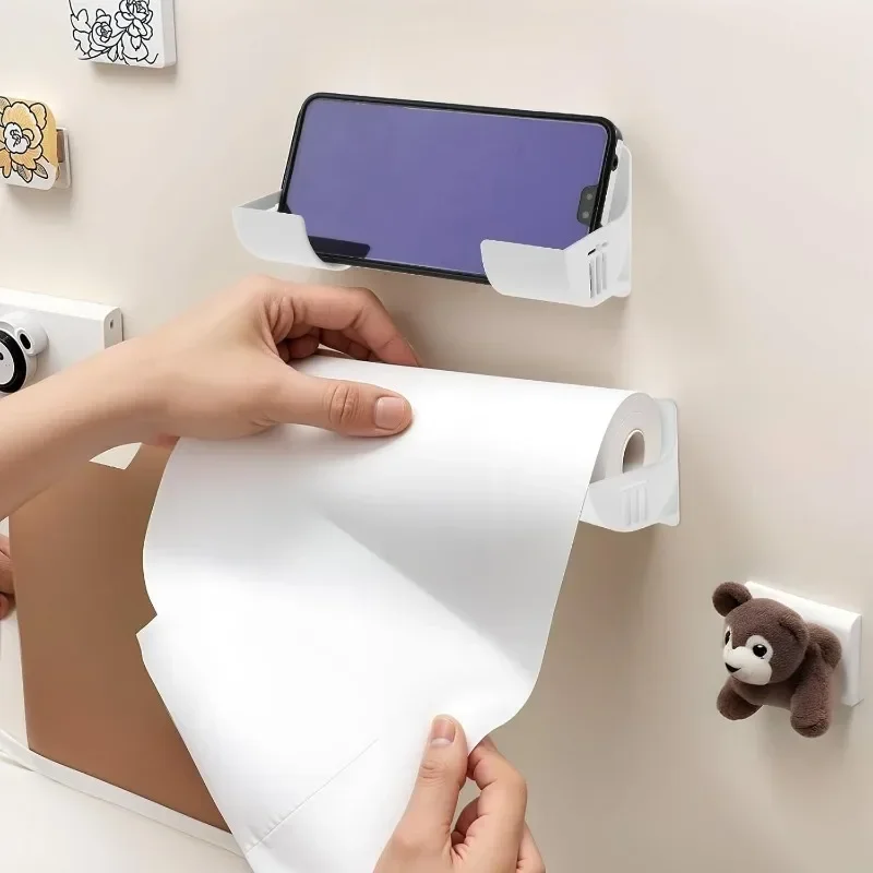 20/2 pçs sacos de lixo prateleira titular fixado na parede saco plástico filme recipiente dispensador saco de lixo caixa de armazenamento organizador para cozinha - Image 2