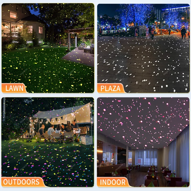 Laser firefly projection lighting park courtyard decoration rotating atmosphere light outdoor laser light - Image 4