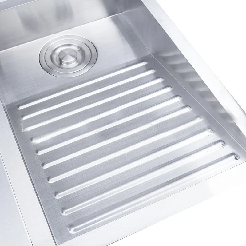 Pia de cozinha manual de aço inoxidável 304, tigela única acima do balcão ou conjunto undermount witwashboard dispensor dainer 60x48cm - Image 5