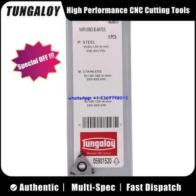 Tungaloy original 16ir 16irag60 16irag55 16ir14un 16ir14pt 16ir11w torno cnc máquina de piso torneamento toos inserção