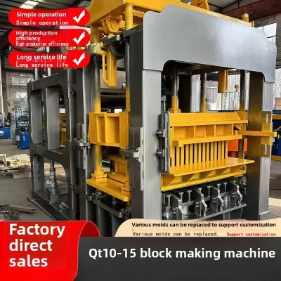 Máquina de fazer tijolos QT10-15 Bloco de moldagem Curb Stone Pavimento Permeável Máquina de alvenaria Não-queimadura Tijolo de Cimento