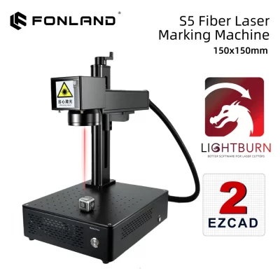Fonland 20/30/50W S5 Engraver Fiber Laser Machine for CNC DIY Fast Logo Mark Printer Working with Jewelry Plastic Metal Ceramics