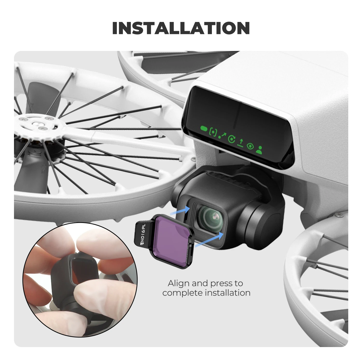 Kit de filtro nd padrão freewell para drones dji flip nd8 nd16 nd32 nd64 nd128 pl, para redução de luz, cores aprimoradas - Image 2