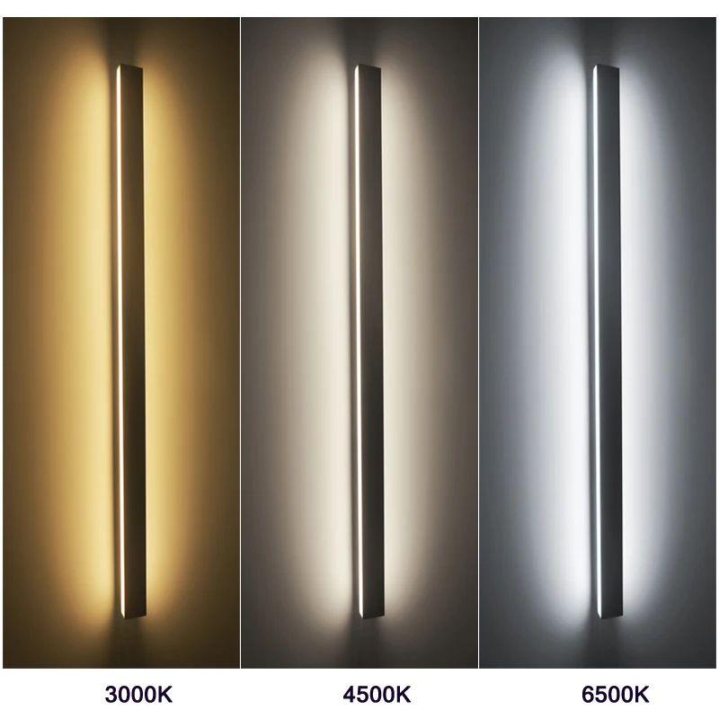 Luz de parede longa ao ar livre à prova dwaterproof água moderna tira longa iluminação led lâmpada de parede ip65 jardim ac 85-256v decoração ao ar livre - Image 6