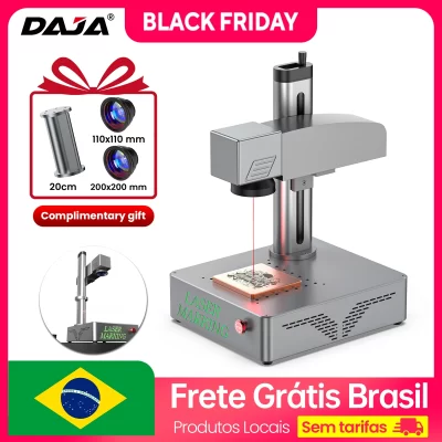 Daja s4 máquina de marcação a laser de fibra de alta potência negócios industrial portátil gravador gravar todo metal jóias couro plástico