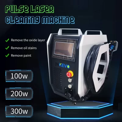 Máquina de limpeza a laser de pulso de alta qualidade 100W 200W 300W para remoção de pintura de ferrugem de superfície de metal ou pedra