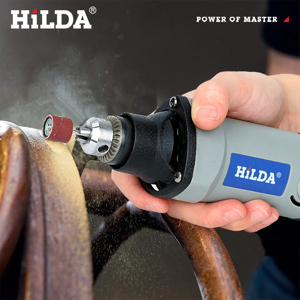Hilda 400w ferramenta rotativa 6 posições ferramentas de moagem mini broca moedor elétrico ferramentas elétricas velocidade variável mini máquina moagem - Image 6