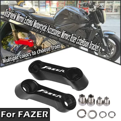 10mm 8mm Rearview Mirror Extend Motorcycle Accessories Mirrors Riser Extension Bracket For FAZER FZ6 FZ1 FZ8 FAZER FZ750 FZR1000