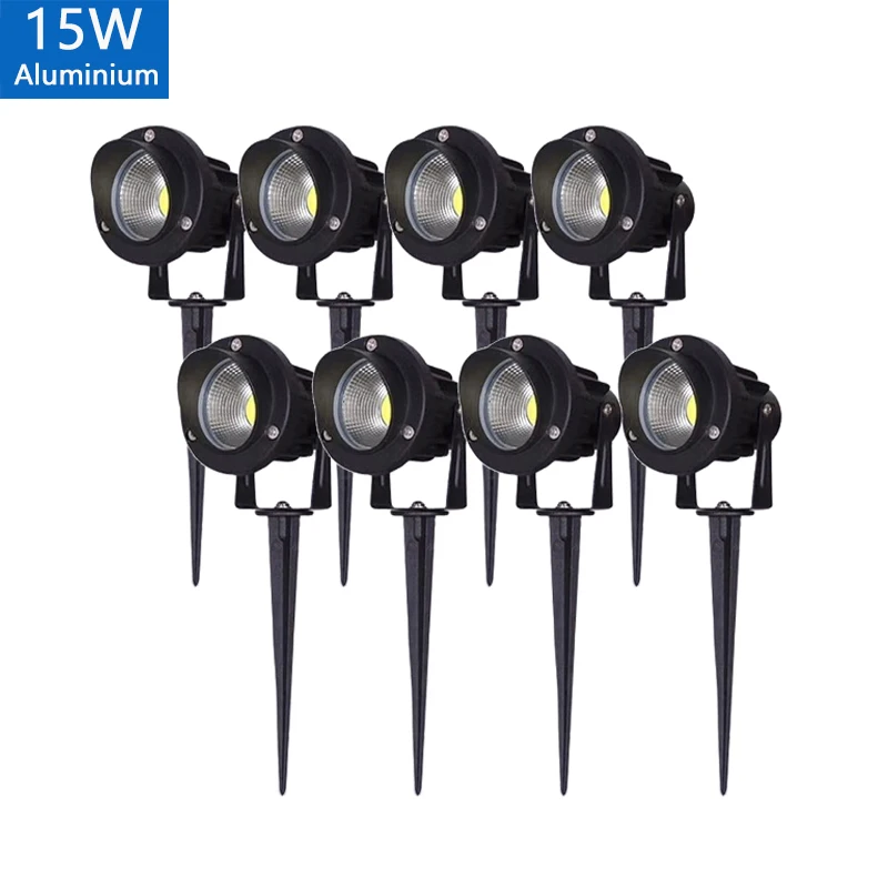 Lâmpada led para jardim e gramado, 5w, 10w, 15w, água externa, ip65, 220v, 110v, 12v, 24v, paisagem, pico, caminho de jardim, cob, holofotes para gramado - Image 5