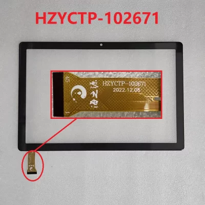 HZYCTP-102671 painel de toque de 10.1 polegadas para tablet bdf y7 sensor digitalizador de tela de toque painel de vidro externo