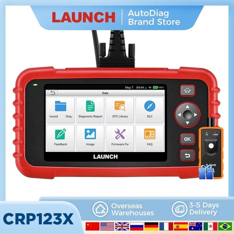 LANÇA X431 CRP123X Scanner OBDII Ferramentas de digitalização automotiva Quatro sistemas de diagnóstico Auto Profissional Scanner OBD2 para DIYers