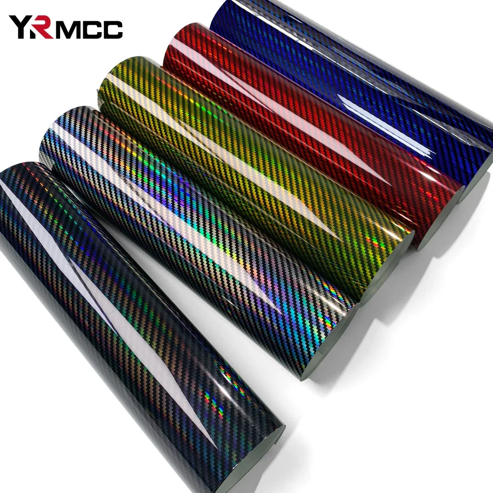 Gloss Laser Rainbow Carbon Fiber Vinyl DIY Car Stickers Motorcycle Body Covers Film Console Computer Laptop Skin Car Accessories - Image 6