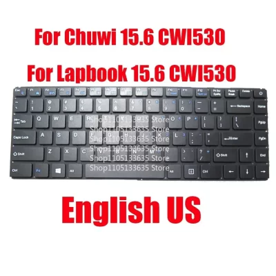 Teclado de laptop para Chuwi 15.6 CWI530 Lapbook 15.6 CWI530 Inglês EUA Preto Novo