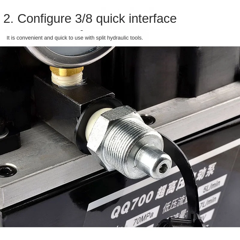 Ultra Small Portable Electric Hydraulic Pump 70MPa 220VQQ-700 High Pressure Water Pump for Tools Oil Sector - Image 4