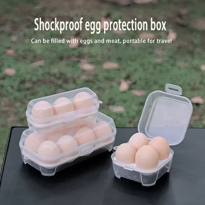 1PC Egg Box 3 4 8 Grids Anti Fall Egg Holder Container For Outdoor Camping Picnic Kitchen Egg Storage Organizer Case