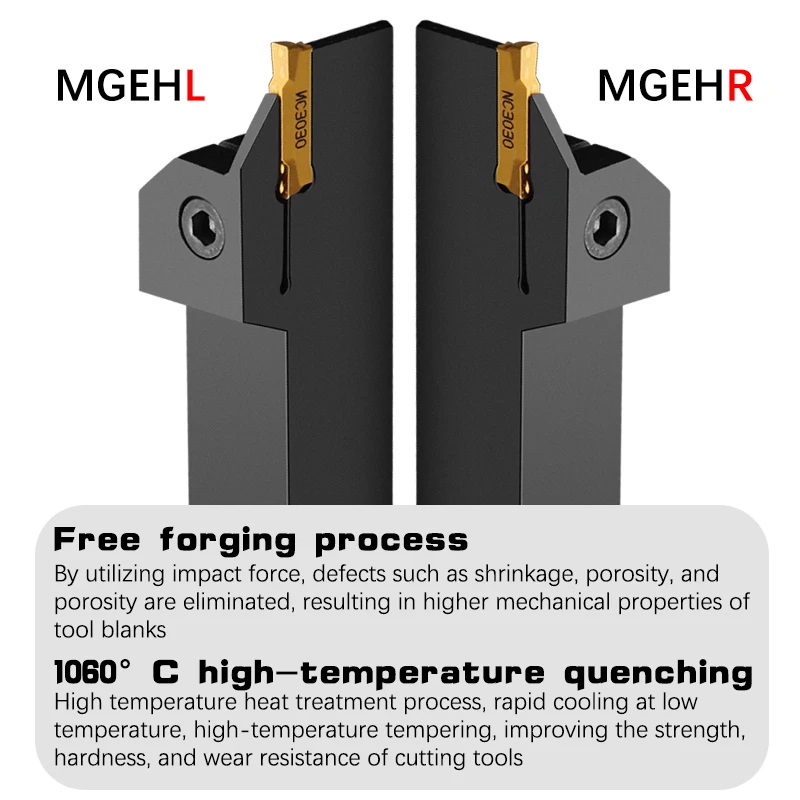 Suporte de ferramenta de ranhuramento série completa mgehr1212 mgehr1616 mgehr2020 mgehr2525 ferramenta de torneamento para inserção de ranhura de carboneto mgmn - Image 3