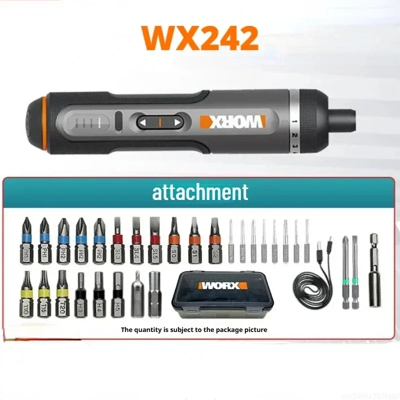 Worx 4v chaves de fenda elétricas conjunto wx242 portátil inteligente sem fio chave de fenda mini furadeira elétrica reparação em casa ferramenta elétrica - Image 6