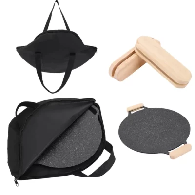 Universal assadeira caryying caso saco/alça à prova dwaterproof água grelhar pan bolsa frigideira saco de madeira anti-queimadura lidar com ferramenta para churrasco alça
