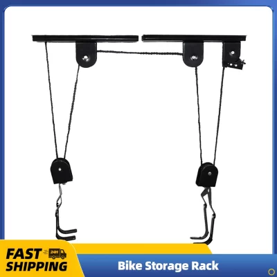 Heavy Duty Bike Lift Polia Sistema, grua De Bicicleta, garagem, bicicletário, teto Bicicletas Hanger, sobrecarga de rolamento, 60kg