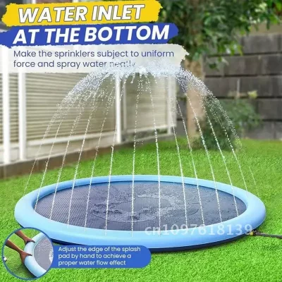 100/150cm Summer Pet Pool Inflatable Water Sprinkler Pad Cooling Swimming Fountain Outdoor kid Mat For Toy Interactive Dogs