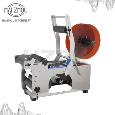 HAIZHOU Semi-automatic Stainless Steel Round Bottle Labeling Machine Small Packing Machinery Direct Industry MT-50S
