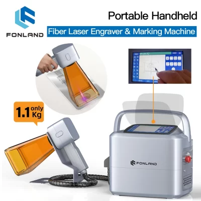 Fonland mini 20w máquina de marcação a laser de fibra portátil max k1 gravador a laser de fibra portátil para diy ouro prata metal presente logotipo
