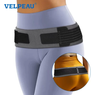 VELPEAU Cinto de quadril sagroilíaco SI para ciática, dor lombar, cinto pélvico de recuperação pós-parto, antiderrapante e resistente ao desgaste