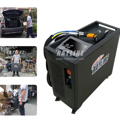 4 em 1 soldadores a laser de resfriamento de ar portátil máquina de solda portátil soldagem/limpeza/corte para metal aço e alumínio, 1500w