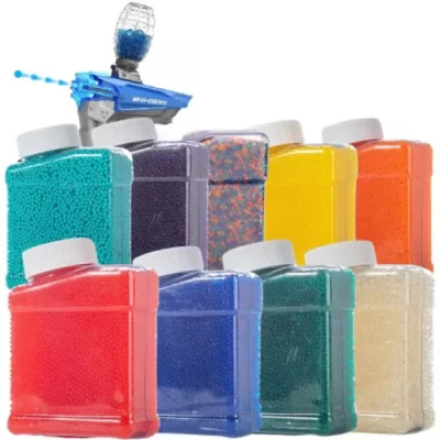 100000 Pistola de gel blaster de 7-8mm, munição para pistola glock, armas de brinquedo, contas de bola de água AK47 Gelblast M416