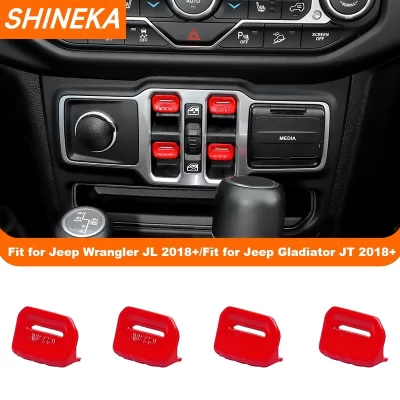 Abs botão de controle da janela do carro decoração capa para jeep wrangler jl 2018 up para jeep gladiador jt 2018 up acessórios interiores