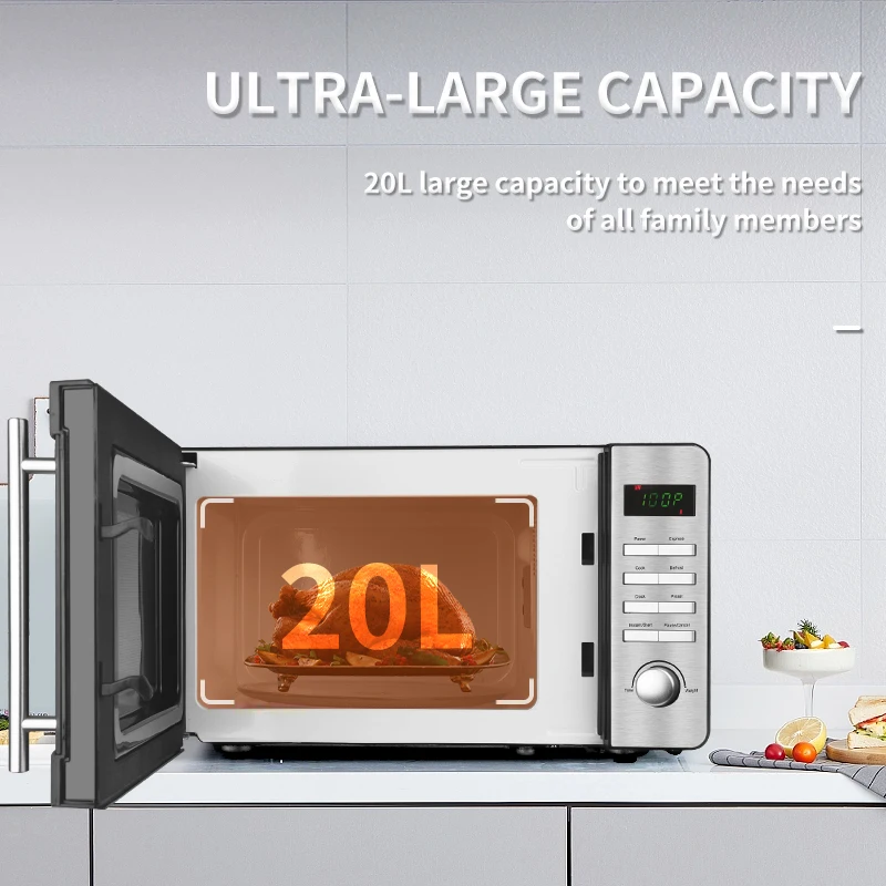 Electric Forno LED Digital Panel Kitchen Fast Cooking Microwave Oven with LED Stainless Steel Display - Image 5