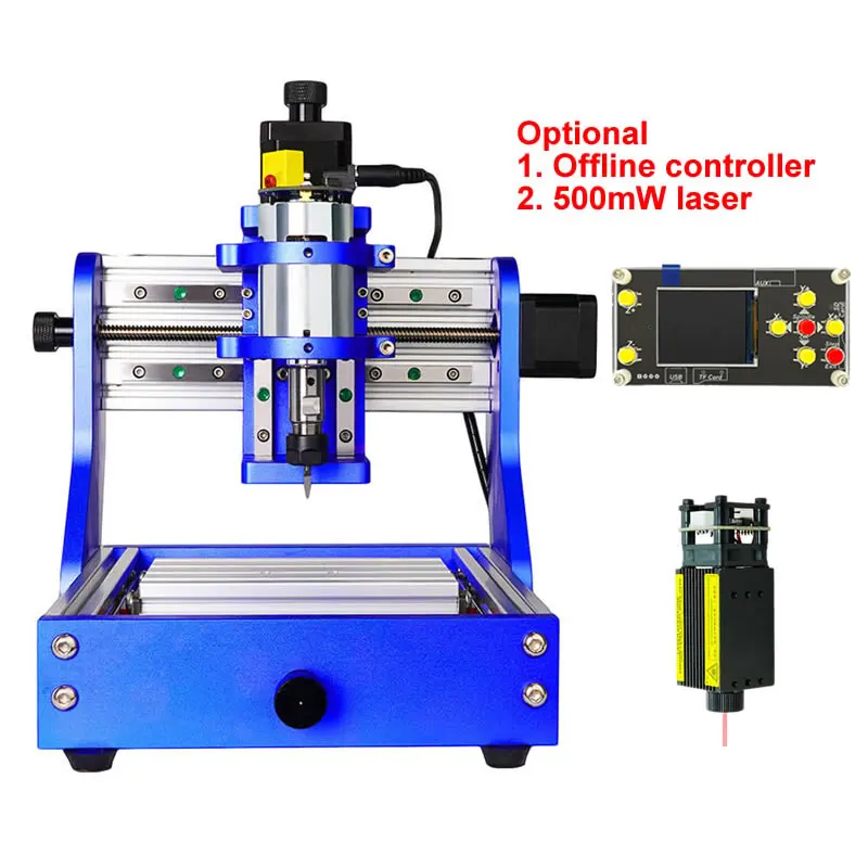 220V 110V Offline Control Aluminum CNC Router Engraver 1310 Desktop PCB Milling Cutter Machine Wood Carving Optional 500mW Laser - Image 2