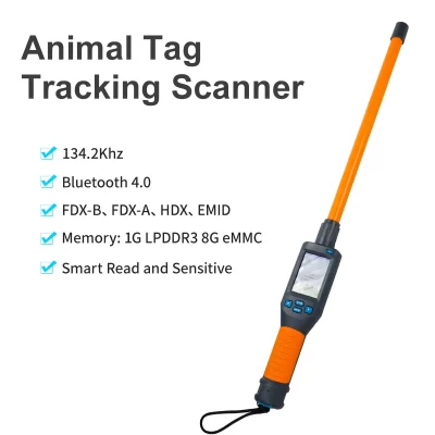134,2 Khz FDX-A FDX-B BT USB Animal Ear Tag Tracking Scanner para rastreamento de gado