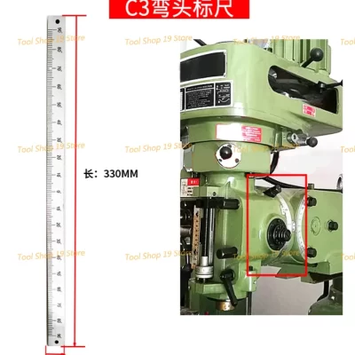 Turret Milling Machine Scale Ruler Elbow Ruler C3 Aluminum Ruler