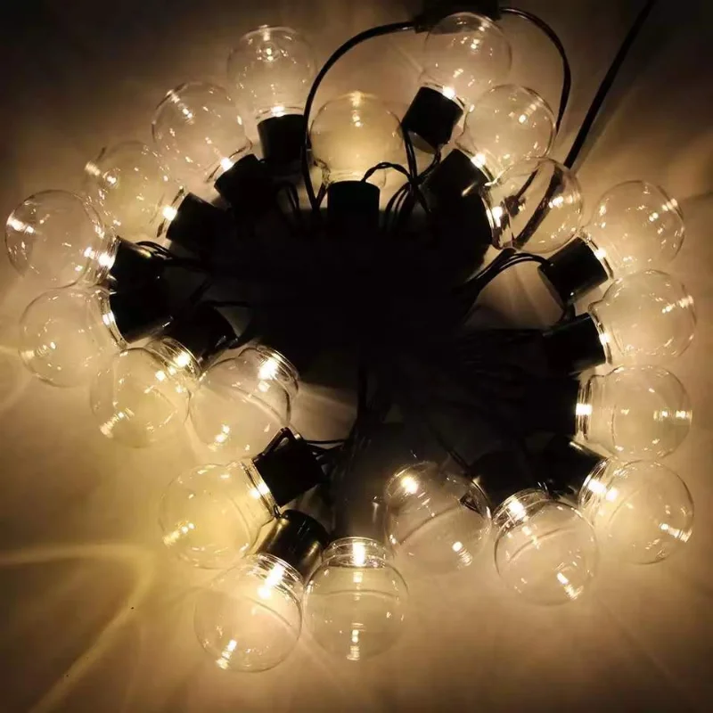G50 lâmpadas luz ambiente led luzes da corda de fadas ao ar livre luz solar festa casamento natal casa decoração do jardim - Image 4