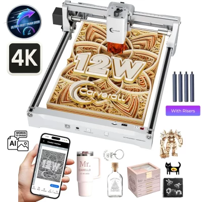Carverall k15pro gravador a laser 5w 10 portátil máquina de gravação a laser de diodo para iniciante ferramenta diy para madeira couro acrílico