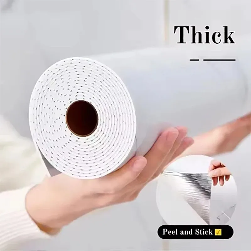 Adesivo de parede à prova d'água e antiincrustante, papel de parede autoadesivo, 1 rolo de espuma grossa, mármore, para quarto e sala de estar - Image 3