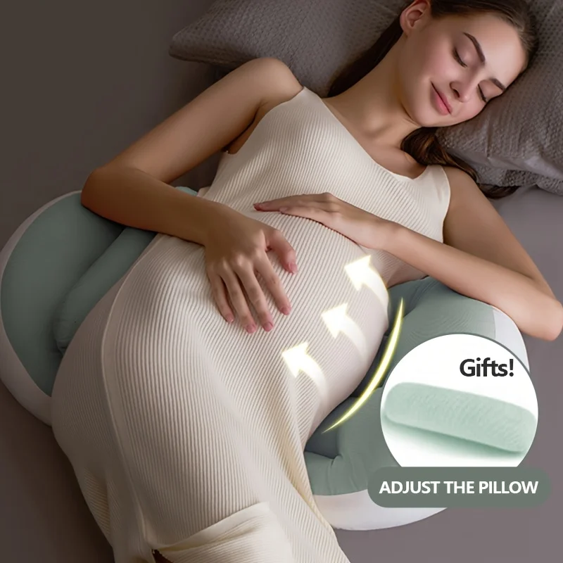 Almofada de maternidade em forma de U para travessas laterais – suporte para barriga e costas, conforto ergonômico para mulheres grávidas. Presente ideal. - Image 5
