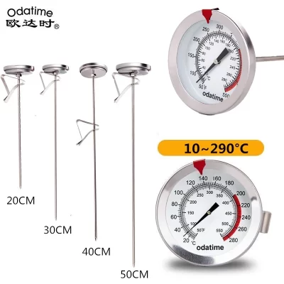 Odatime 20/30/40/50cm termômetro de cozinha refeições para churrasco forno de carne sonda de cozinha termômetro panelas cozimento medidor de temperatura de alimentos