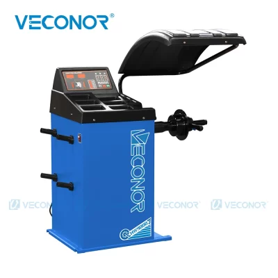 Equilibrador de roda de carro semiautomático com CE para rodas de carro de até 24" Entrada de dados manual de aro Tamanho compacto - V900