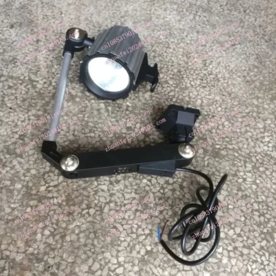 1pc Rocker Arm Vertical Milling Machine, Milling Head Accessories Head Parts White Quartz Lamp 24V with Base Working Lamp