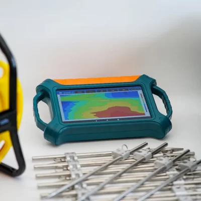 Detector de água multicanal portátil ADMT-500SX-16D para detecção de profundidade de 500 m e busca de água